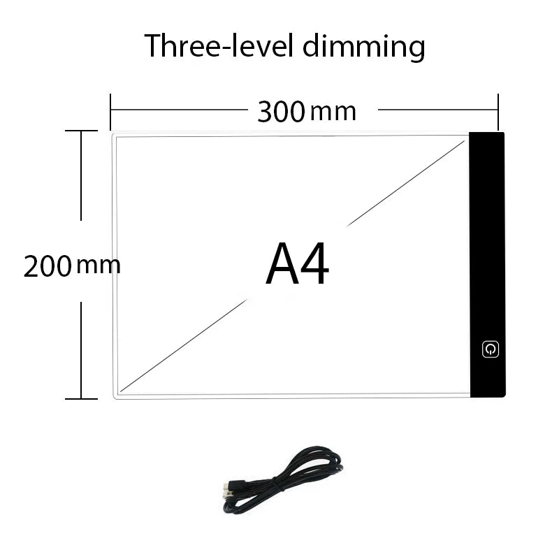 Mesa De Luz LED Para Calcar Dibujos Con 3 Niveles De Brillo