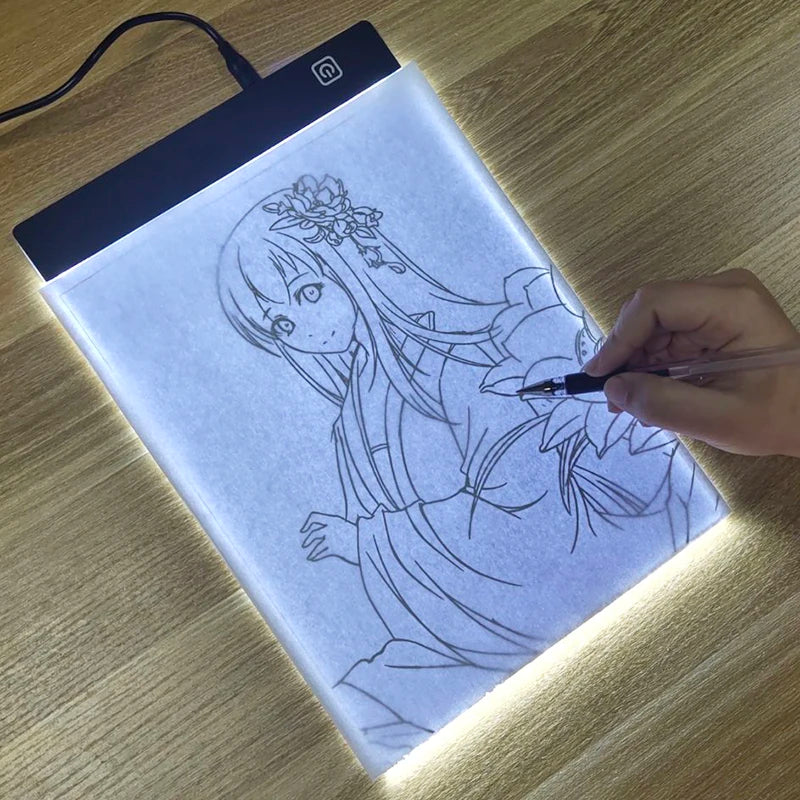 Mesa De Luz LED Para Calcar Dibujos Con 3 Niveles De Brillo